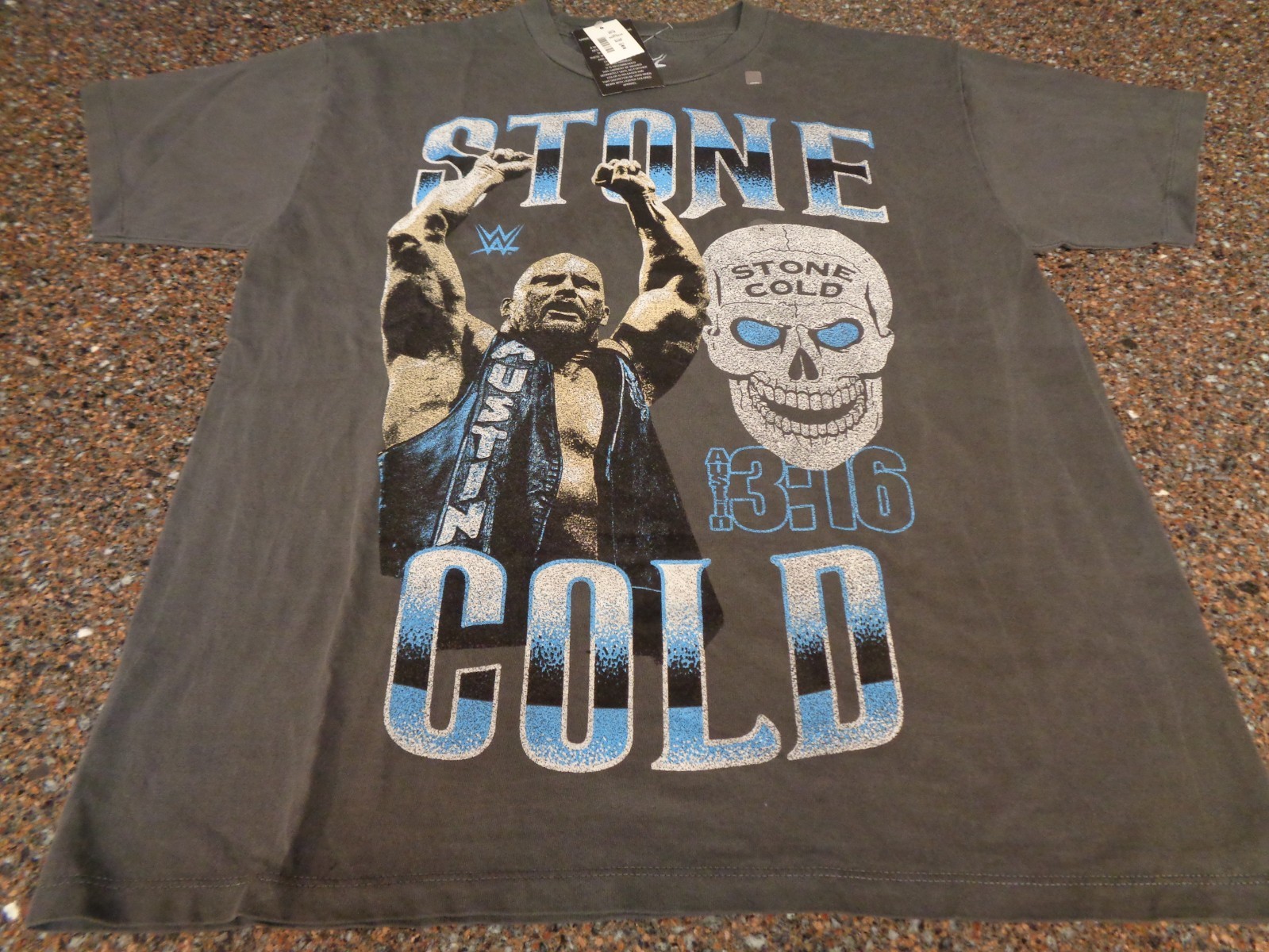 Stone Cold Steve Austin 3:16 T-shirt Adult Medium Gray Official WWE New NWT