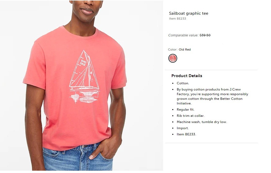 J.Crew Factory NEW Men's SAILBOAT Graphic Cotton T-Shirt size S M L XL XXL ⛵ gallery