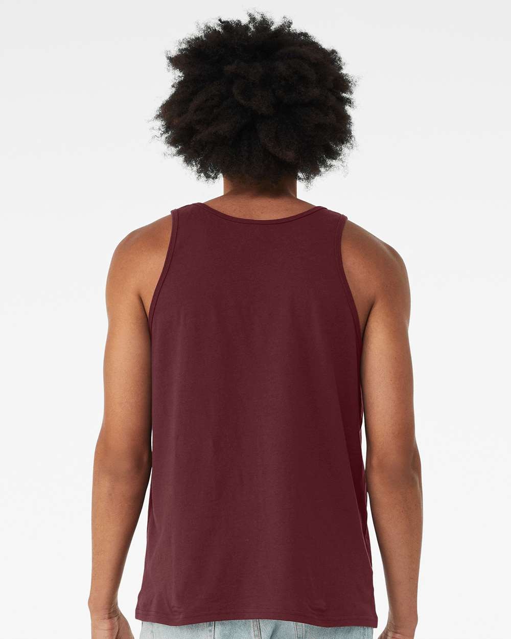 🔥 BELLA + CANVAS Jersey Tank Top Shirt Ring-spun Cotton 3480 Maroon 2XL gallery