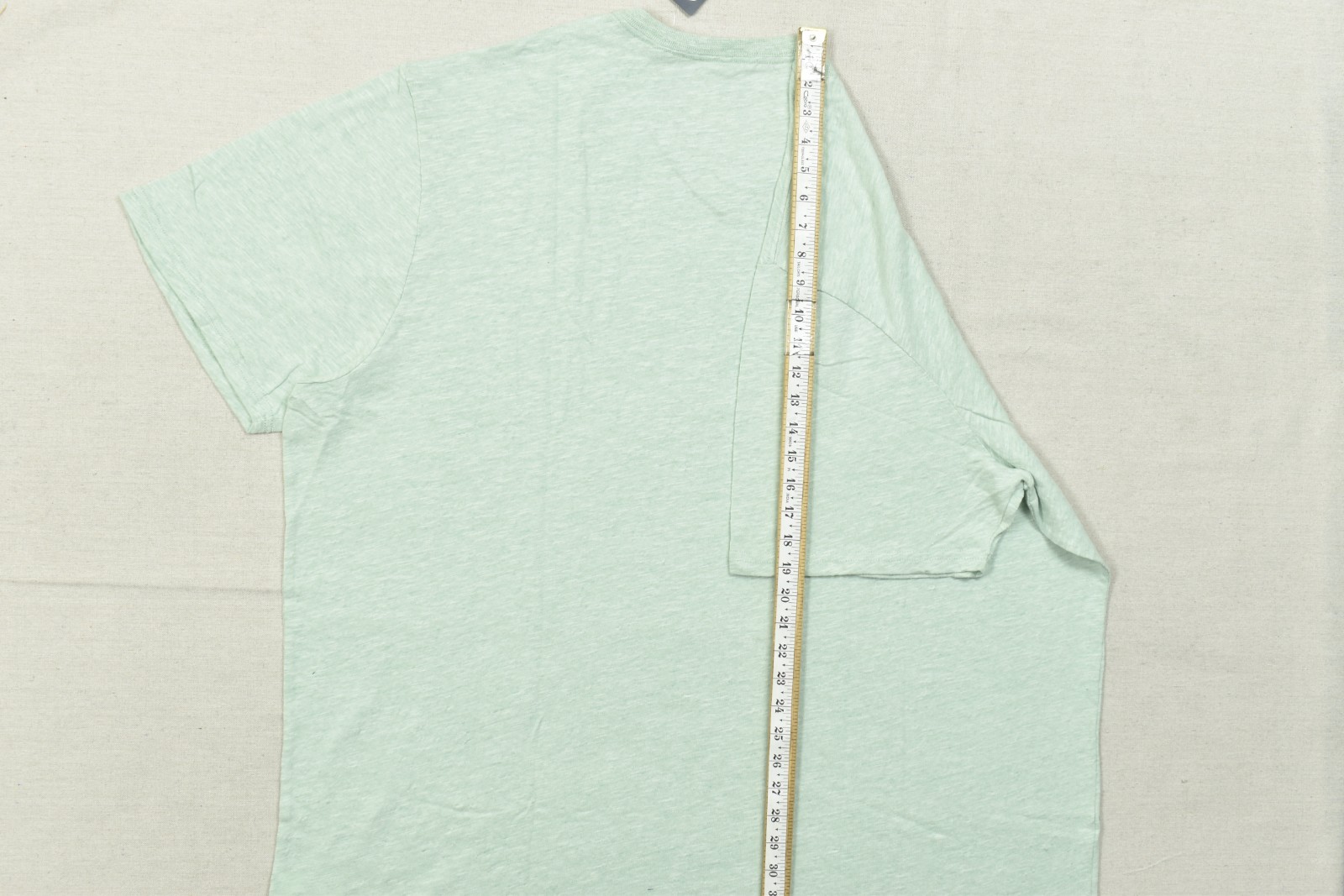 Lucky Brand Men's V Neck T Shirt Short Sleeve Green Linen Blend Size 4XL NEW gallery