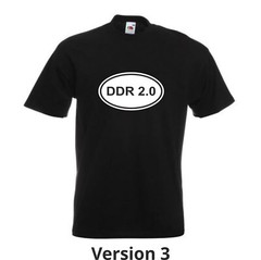 T-Shirt DDR reloaded oder T-Shirt DDR 2.0 (2 Varianten)