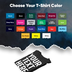 Personalised Your Text Name Customizable Printed Mens Womens T-Shirts Top#TA-195
