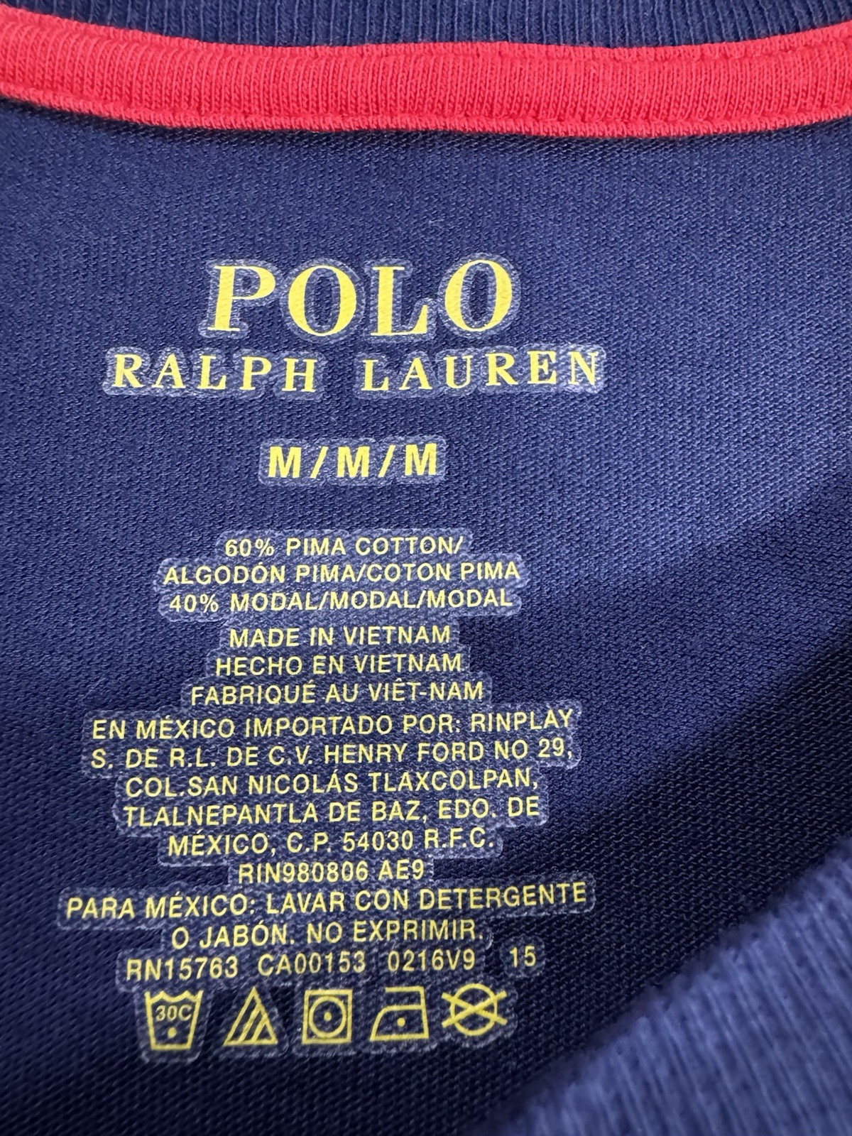 POLO Ralph Lauren Men’s Shirt Medium Crew Neck S/S Red Pony Lot Of 2 gallery