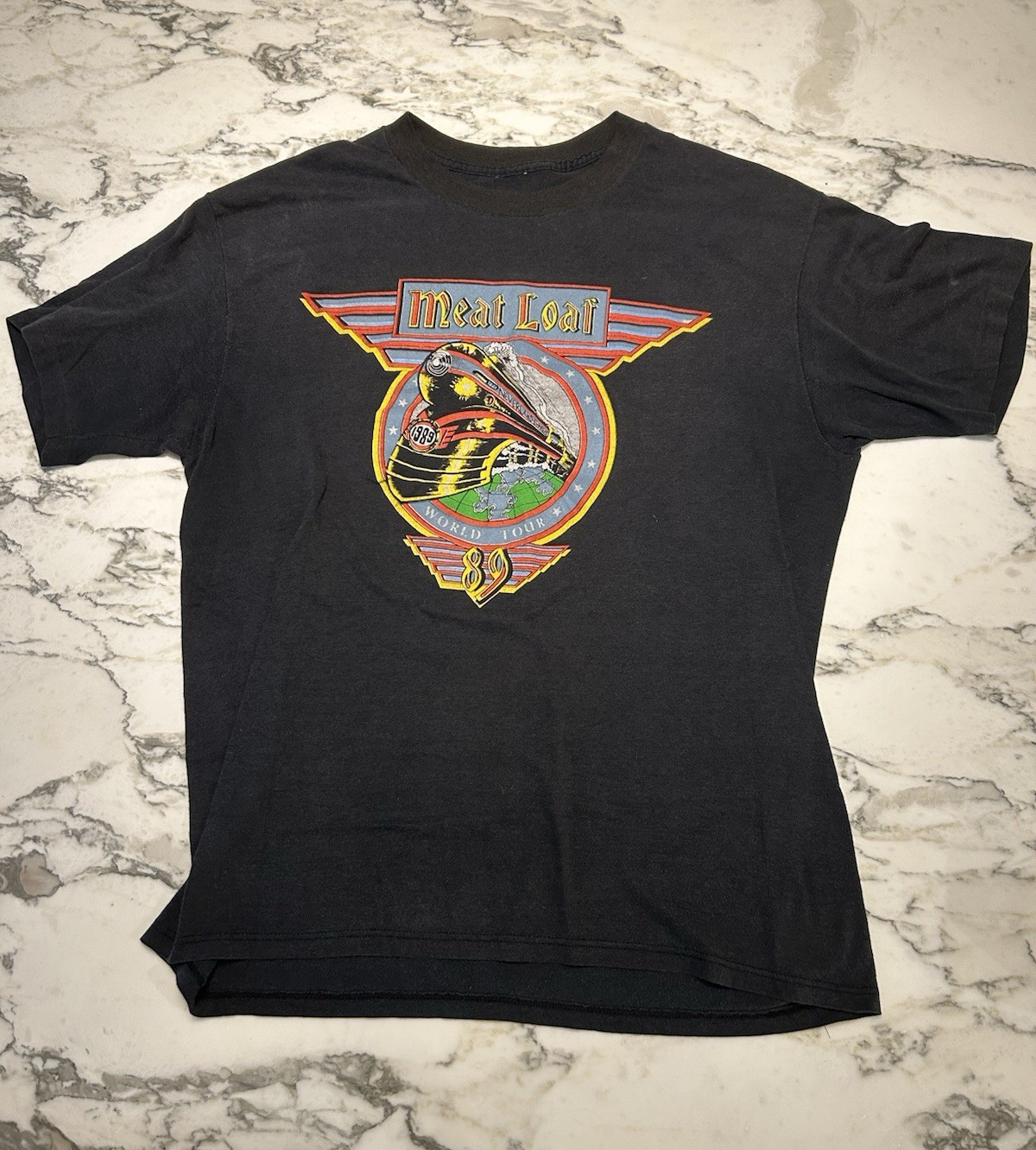 Vintage Meat Loaf Neverland Express World Tour 1989 shirt S/M gallery