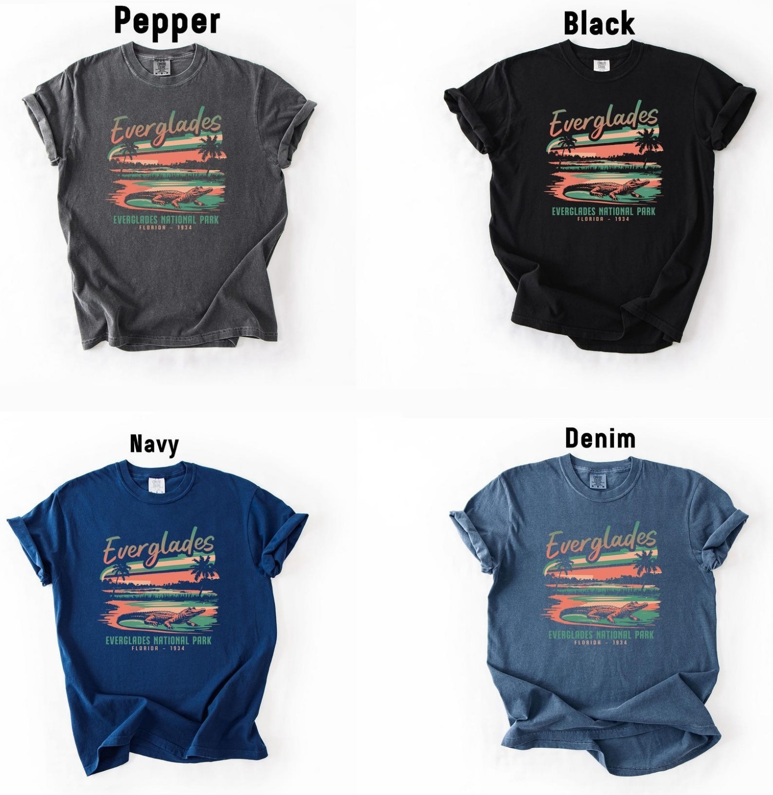 Vintage Everglades National Park Shirt Travel Gift Florida Trip Lover Tee gallery