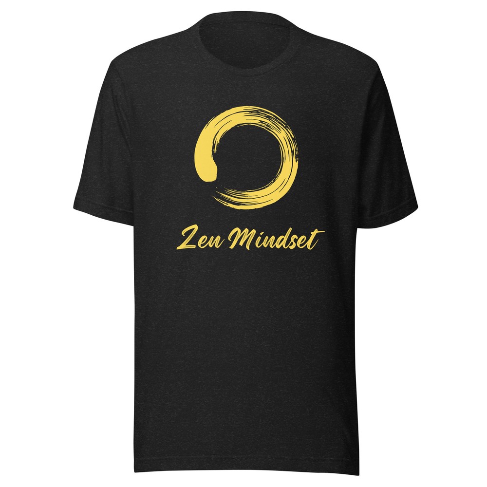 Zen Mindset – Yellow Brushstroke Circle T-shirt