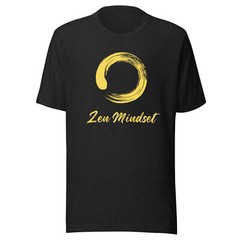 Zen Mindset – Yellow Brushstroke Circle T-shirt