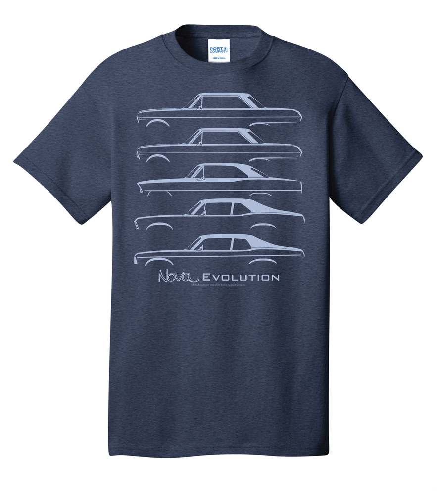 David Carey Chevy Chevrolet Nova Evolution Cars Trucks Automobiles T Shirt 48782