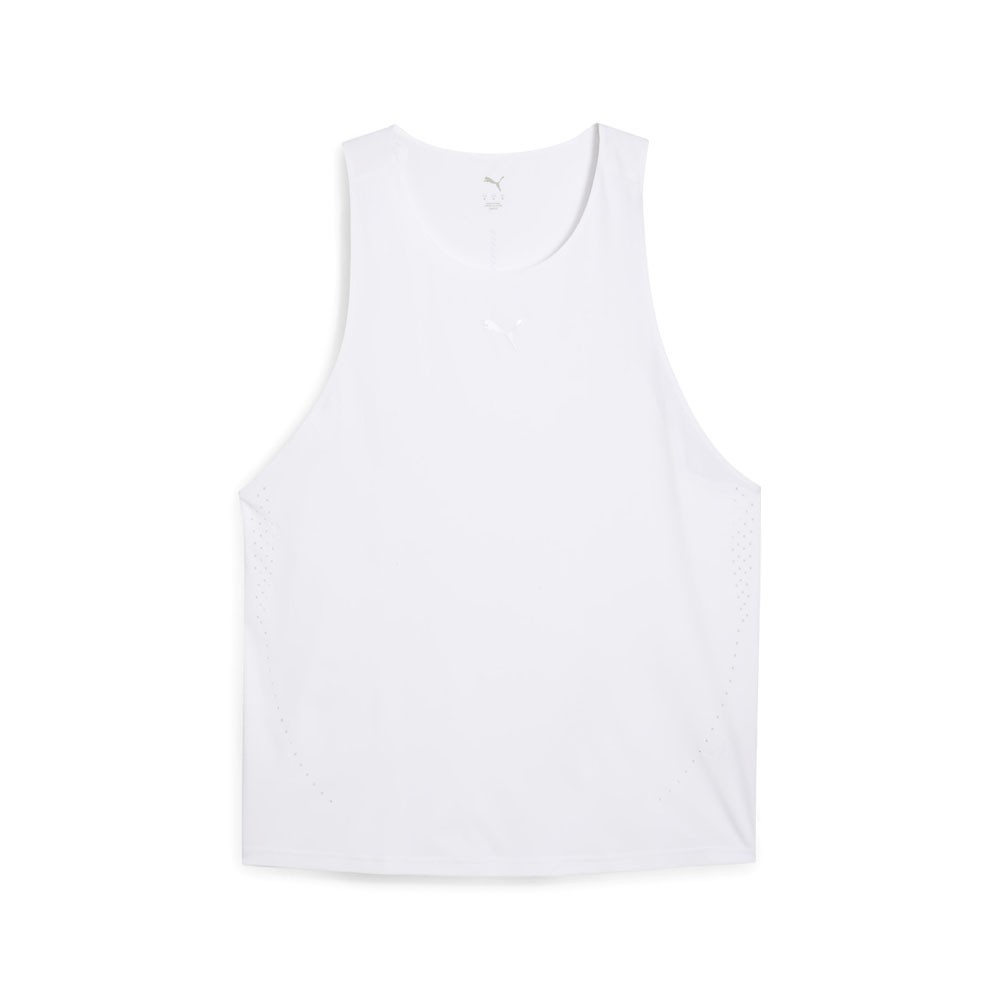 PUMA Run Cloudspun Crew Neck Tank Top Mens White Casual Athletic 52663002