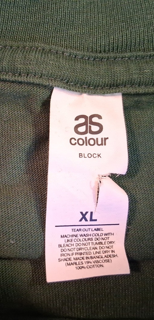AS Colour Block Green Graphic Short Sleeve T-Shirt United the Core Carolina XL gallery