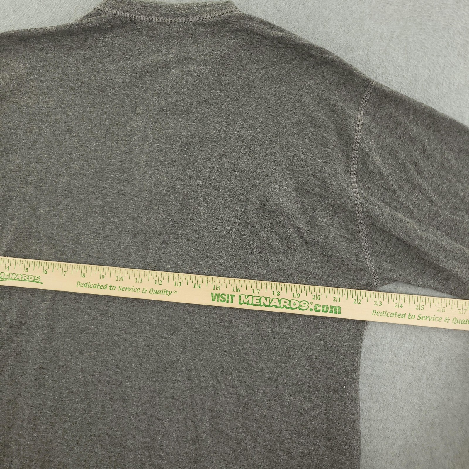 L.L. Bean Shirt Mens XL Gray Long Sleeve Cotton Thermal Henley Tagless Tee gallery