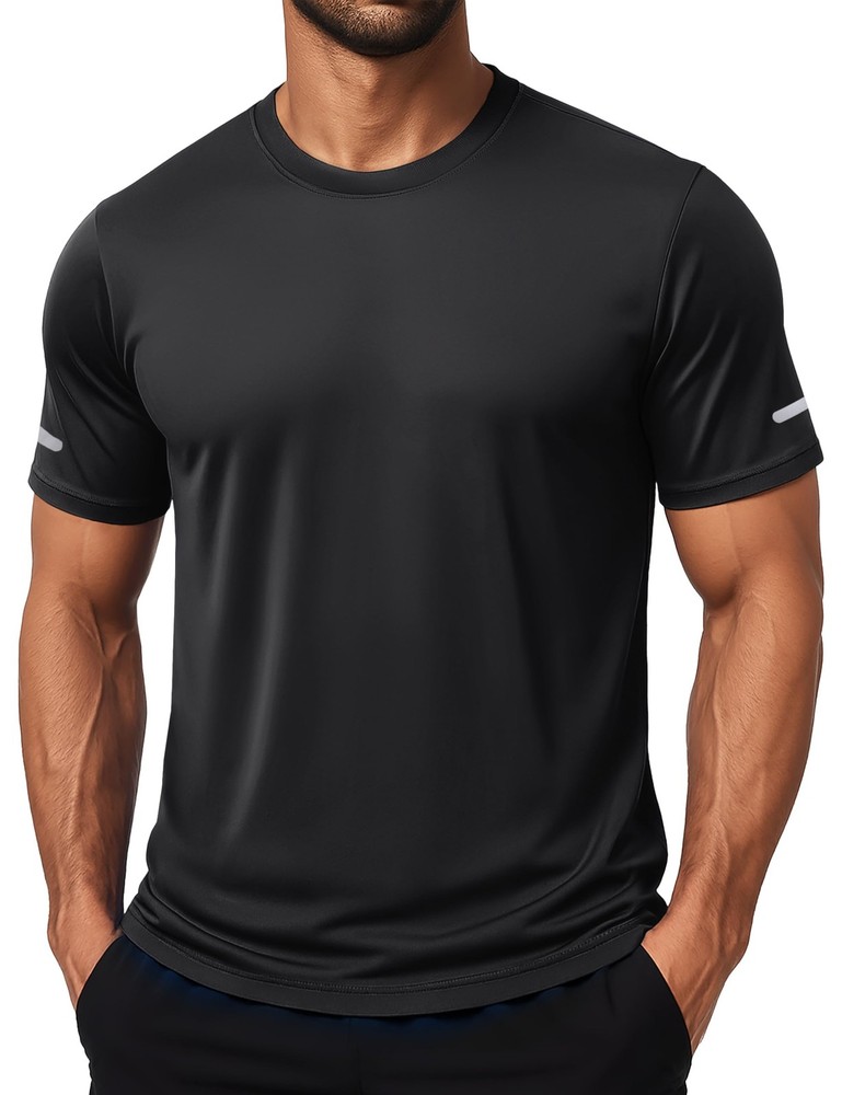 Short Sleeve Shirts for Men Workout Dry Fit Sun Protection Moisture Wicking S…