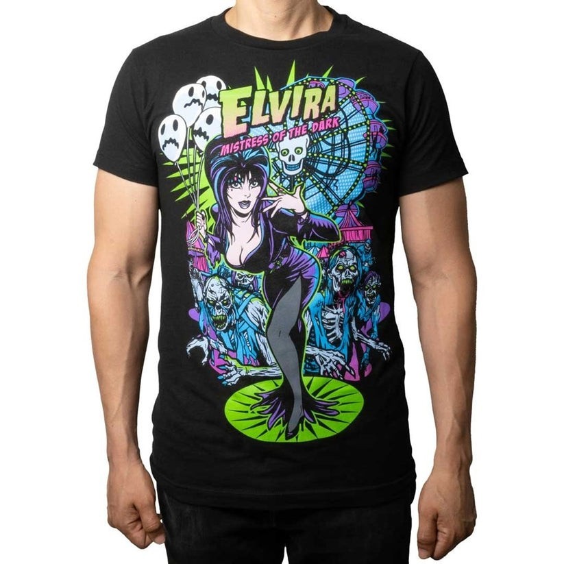 Kreepsville Elvira Zombie Ferris Wheel TShirt Carnival Zombie Tee S-M-L-XL-2X-3X gallery