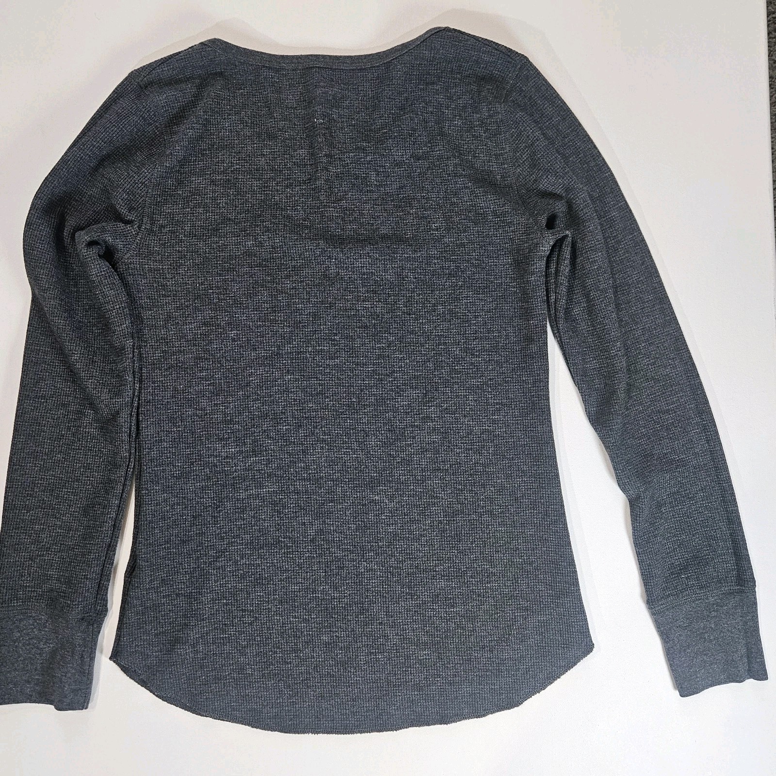 Mens Thermal Tee Size Medium Grey Athleisure Warm Comfort Layering Top gallery
