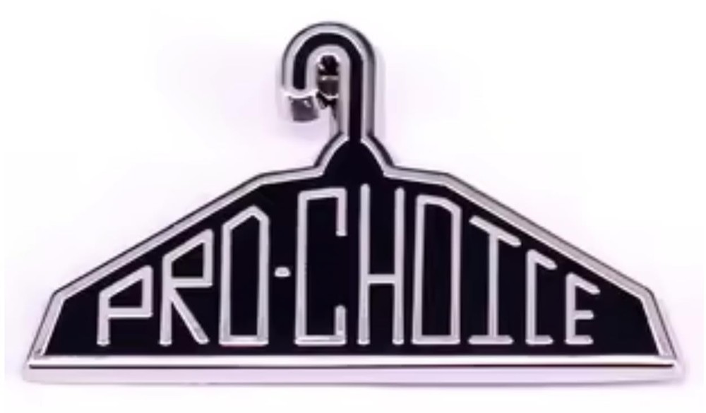 Pro Choice Pro-Choice Wire Hanger Back Alley Abortion Reproductive Rights Pin