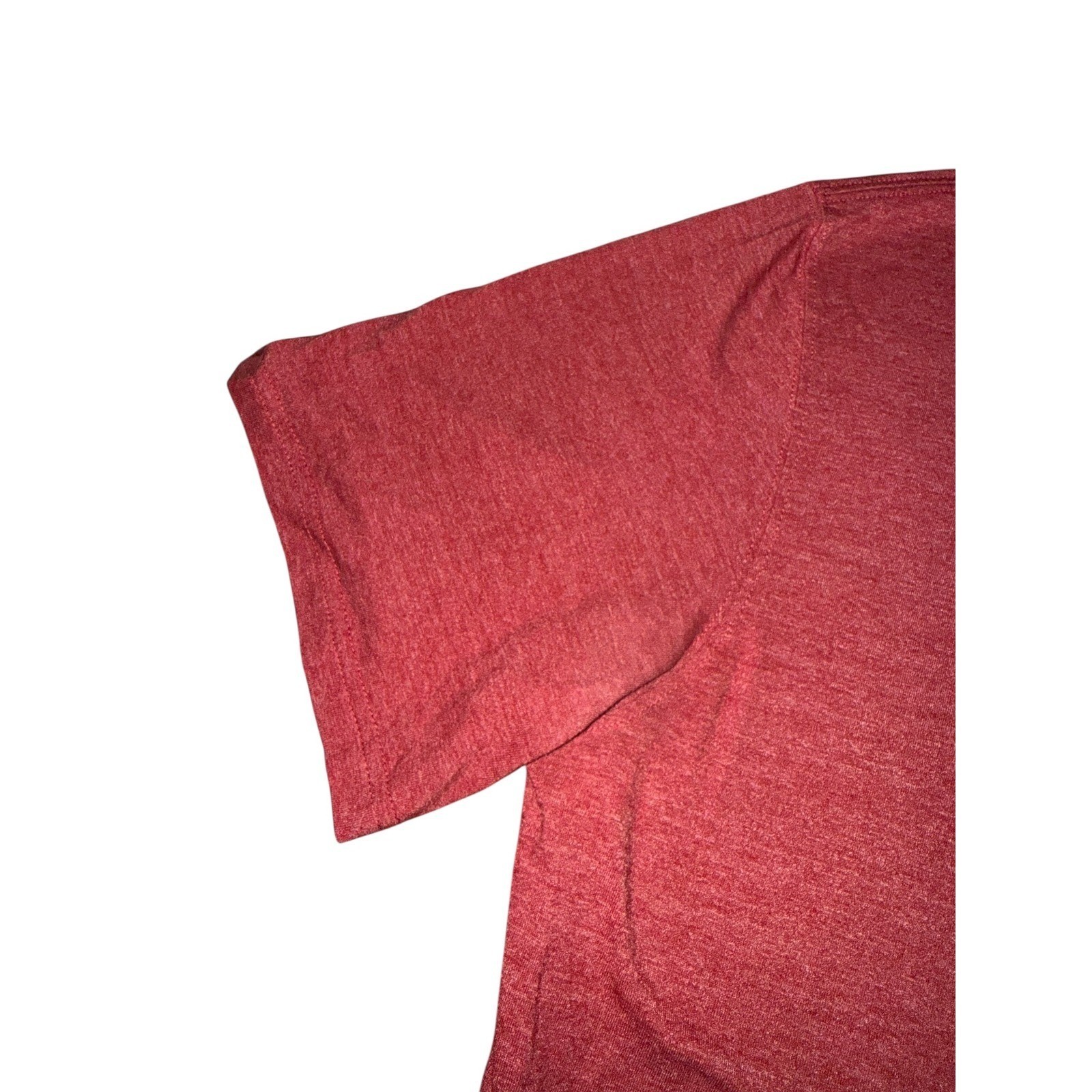 Under Armour Mens XL Loose Fit Short Sleeve T-Shirt Heather Red Logo Athletic gallery