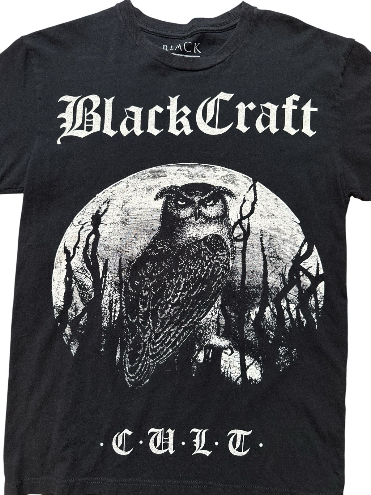 Black Craft Cult Men’s Unisex T-Shirt Size Small Owl Moon Shirt Witchcraft gallery