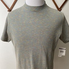 NWT Ribbed Knit Tee Colorful Striped Mock Neck Shirt Made In Italy Mens Medium