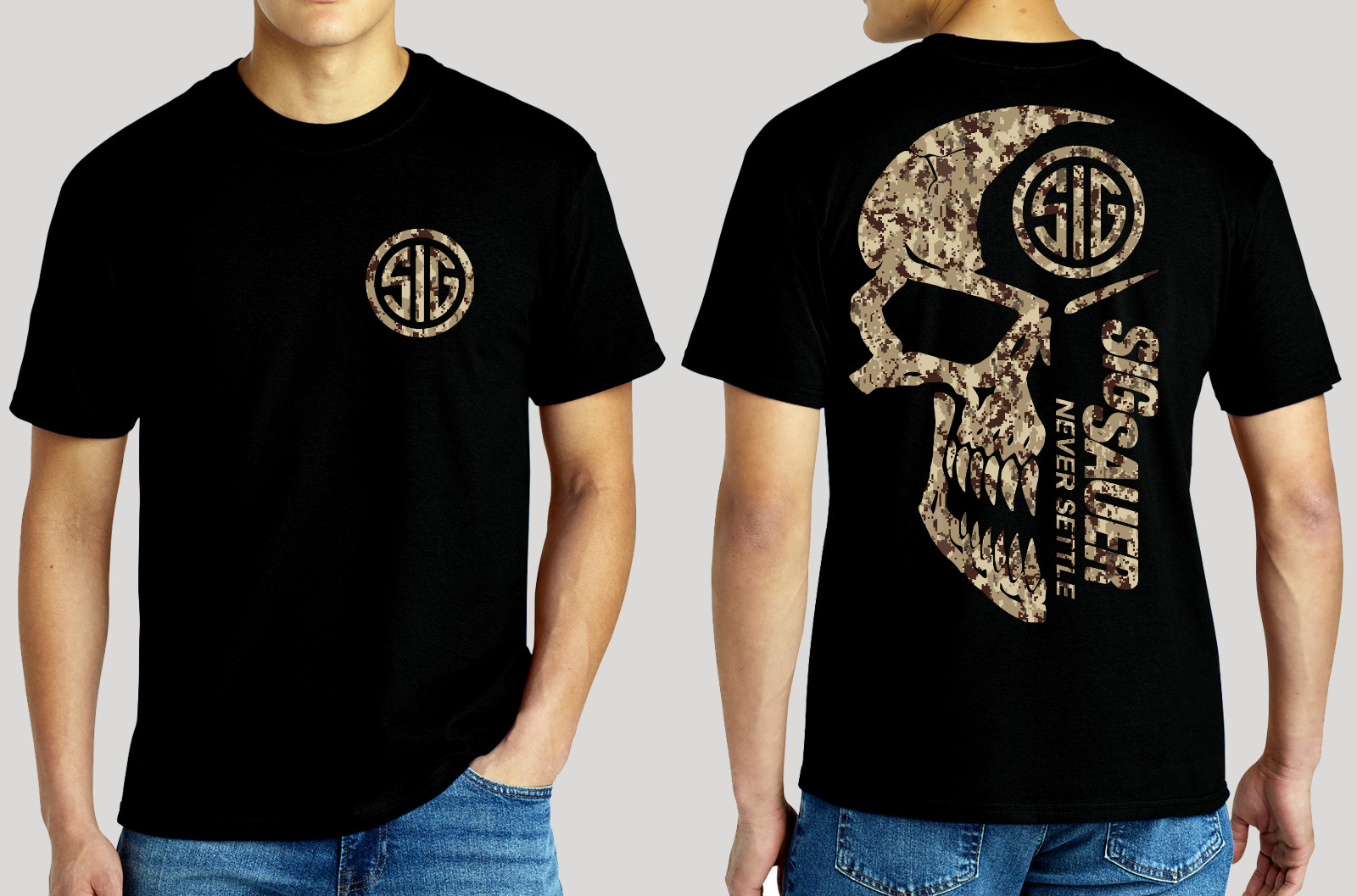 Sig Sauer Camo Skull Gildan 6.1 oz. Heavyweight S M L XL 2XL 3XL 4XL 5XL gallery