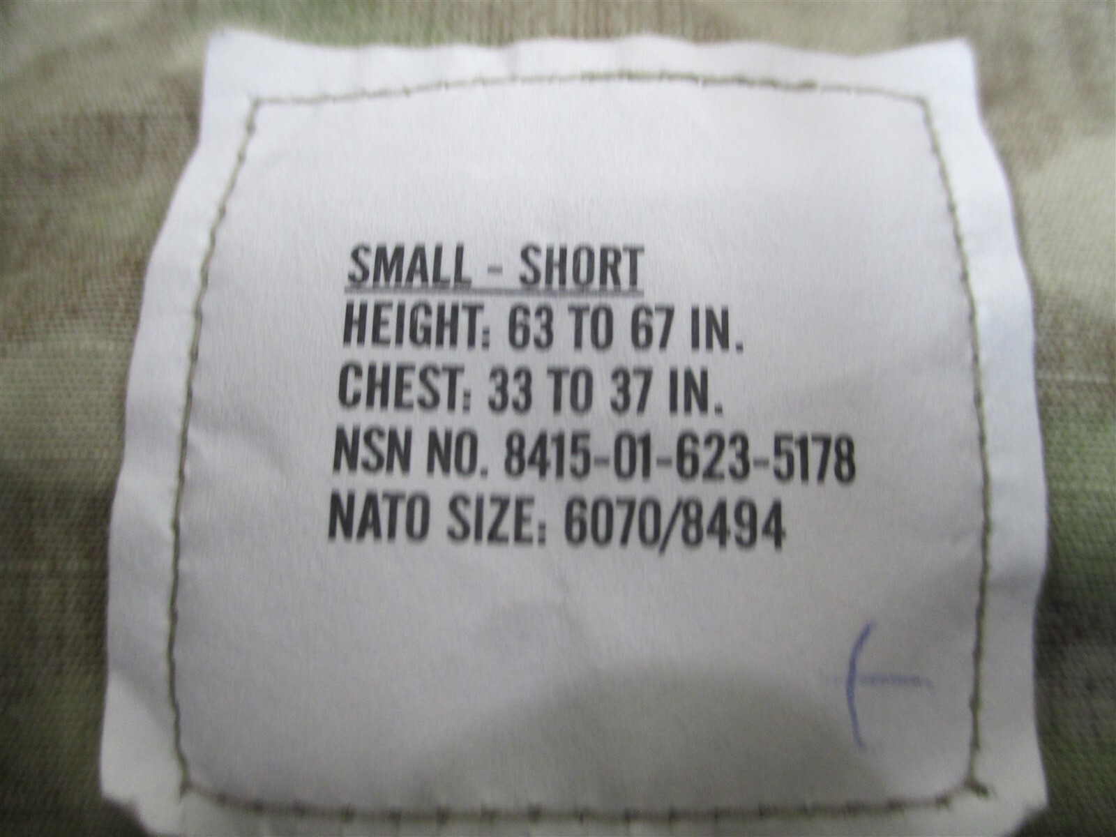 Scorpion W2 Small Short Shirt Cotton/Nylon OCP Multicam Army 8415-01-623-5178