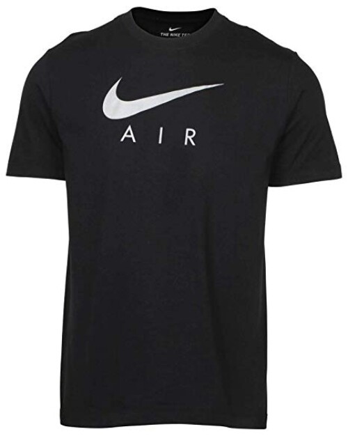 AUTHENTIC NIKE AIR BLACK/SILVER T SHIRT BV0626-010 gallery