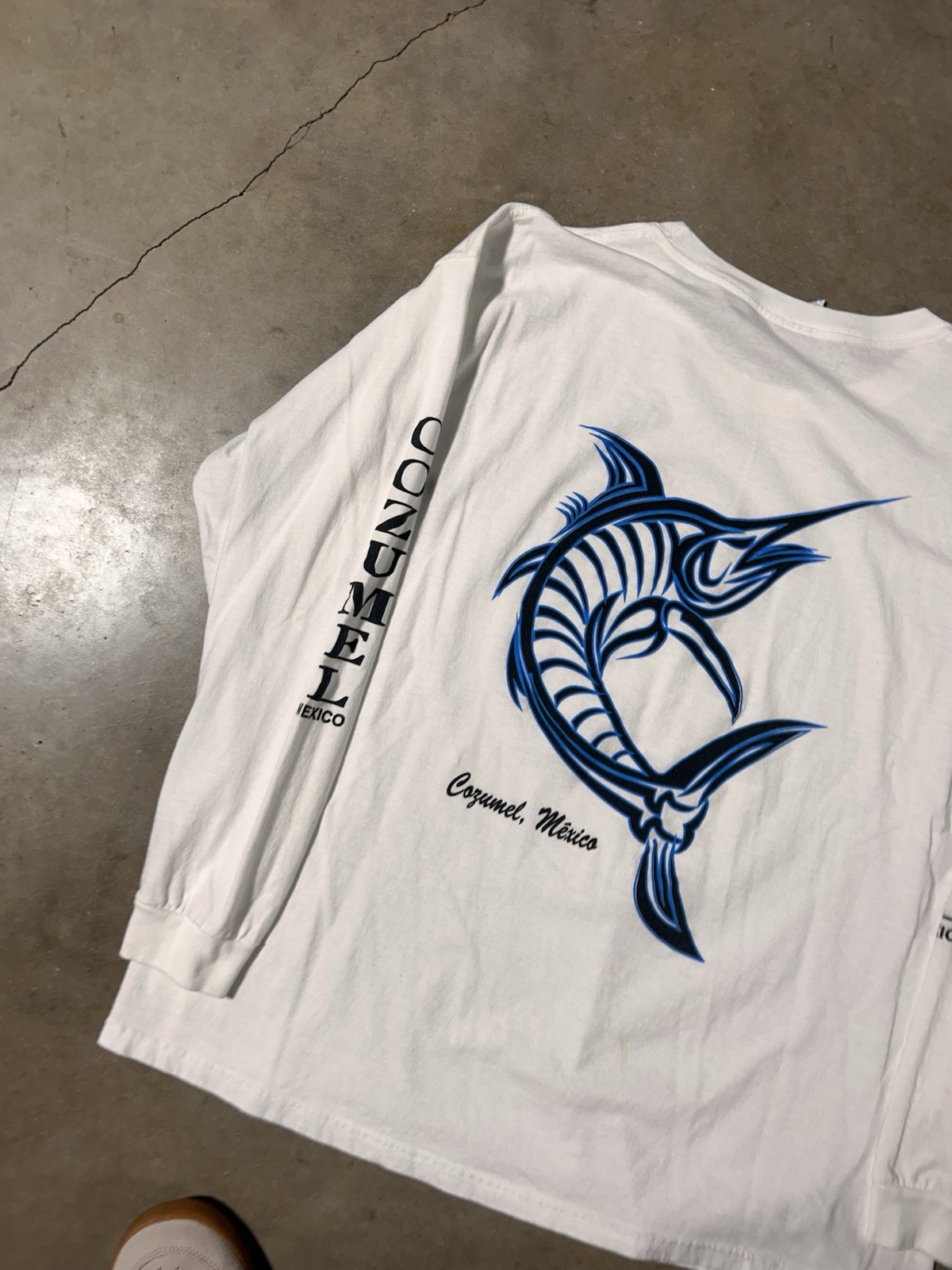 Vintage Cozumel Mexico Marlin Fish Graphic Lone Sleeve Size XL gallery