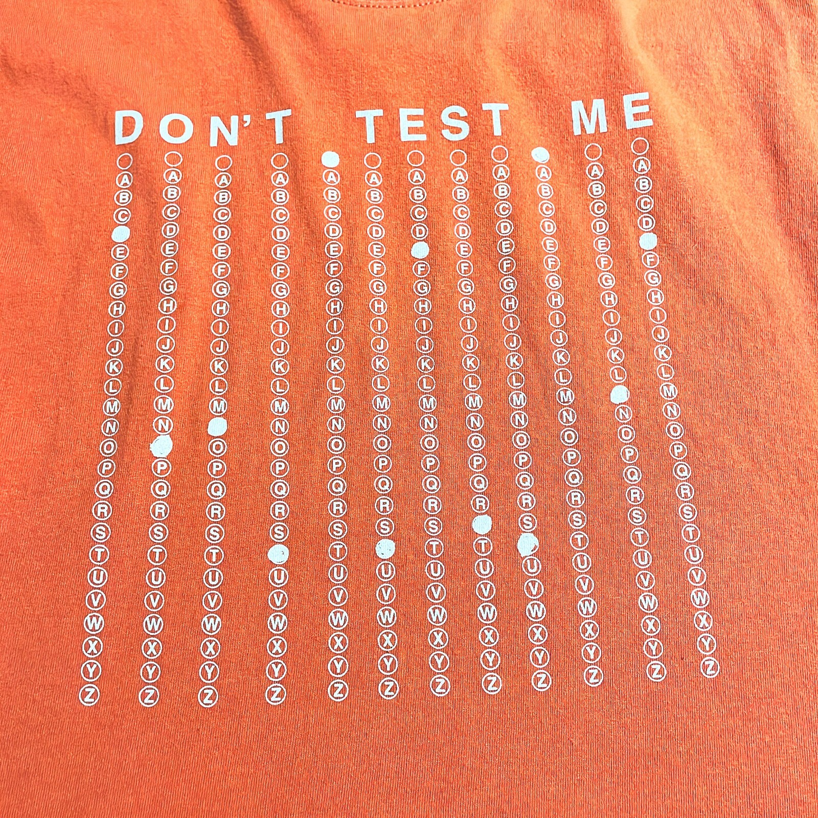 Don't Test Me Burnt Orange T-Shirt Size M gallery