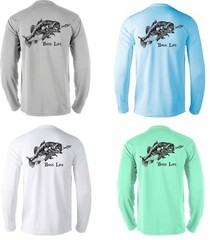 Long Sleeve Microfiber Fishing Boating UPF Sun Protection Bass Shirt