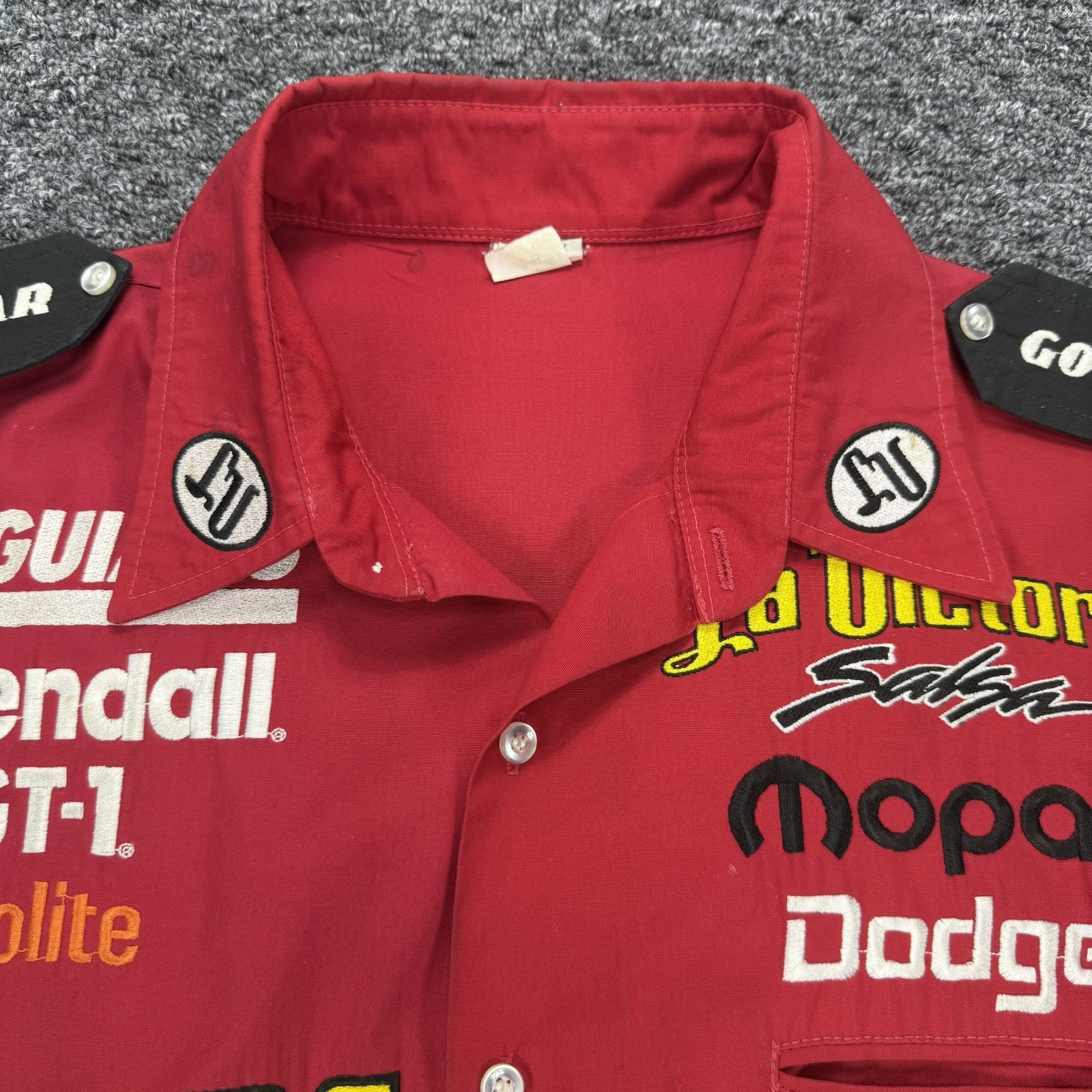 Vintage Drag Racing Shirt Mens Large Darrell Mike Gwynn Dunn Team Mopar Pit USA gallery