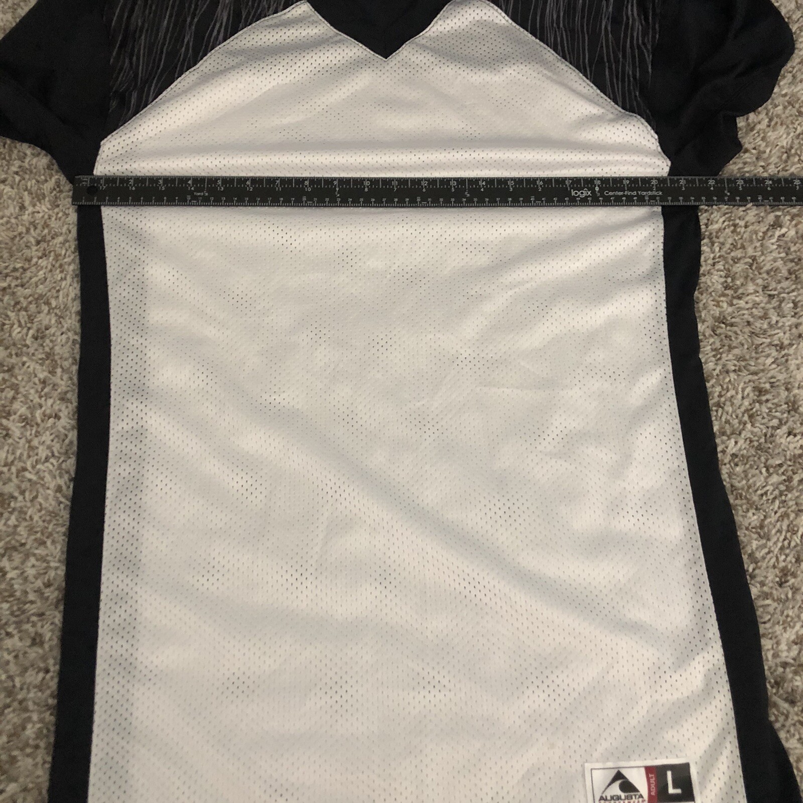 Augusta Sportswear Half-Elastic Cuff Slant Football Jersey Size Large V Neck gallery