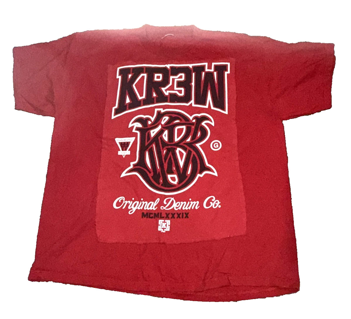KR3W Black Red Graphic Tee T-Shirt Krew – Skateboarding XXXL