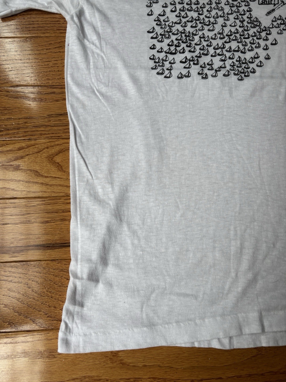 VTG 80’s Sailing Boats Funny Humor Fisherman Sail Ship White T Shirt devknit XXL gallery