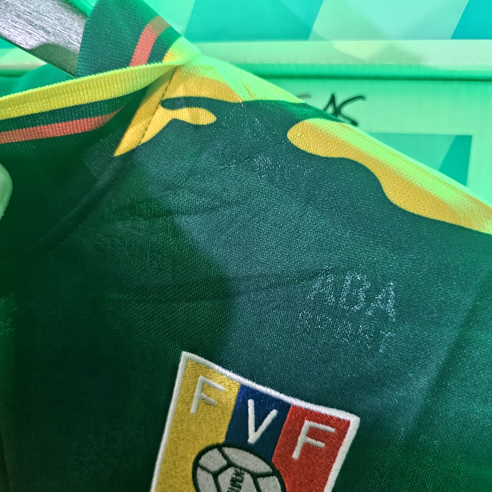VENEZUELA Soccer Jersey away aba sport 1998 CUALQUIER JUGADOR INCLUIDO gallery