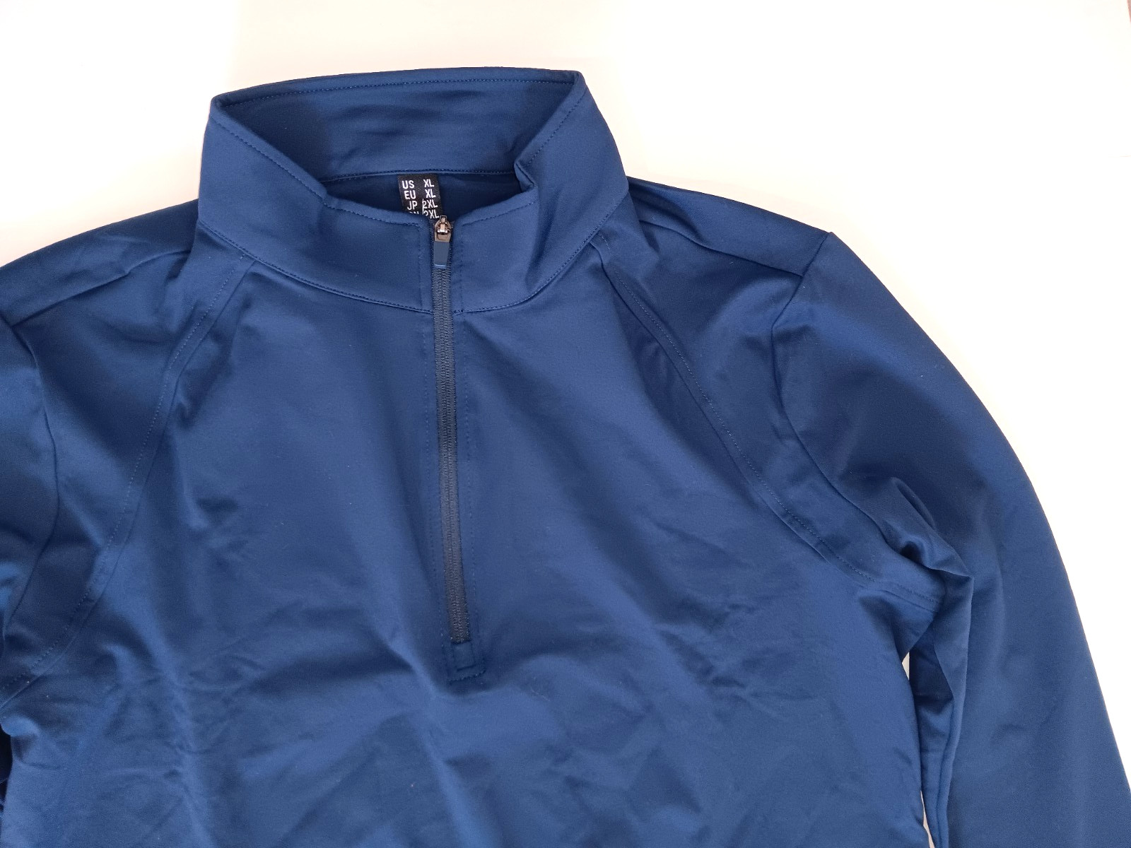 MagcoMsen Men's Navy Blue 1/4 Zip Lightweight Sport Gym Fleece Pullover XL gallery