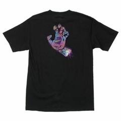 Santa Cruz SCREAMING OBSCURE HAND Skateboard T Shirt BLACK