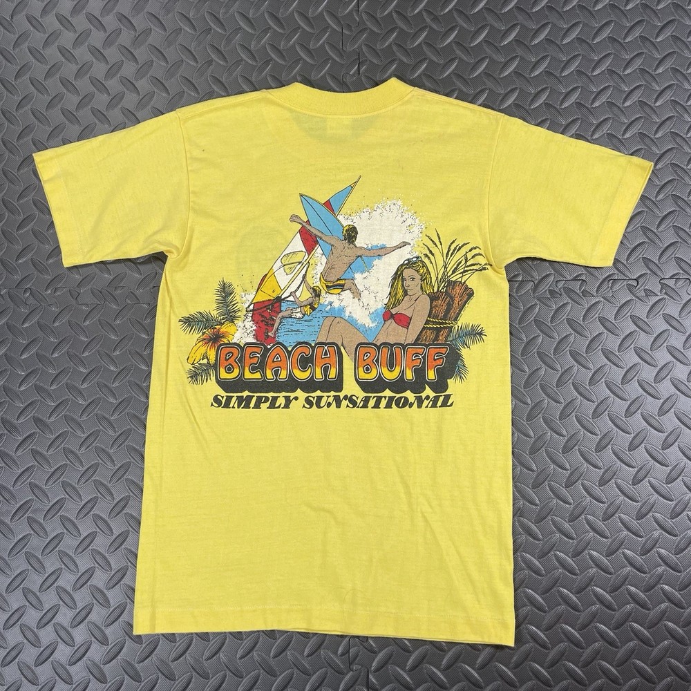 Vintage 1981 Georgia Southern Men Small T-Shirt Surfer Beach Hef-t Single Stitch