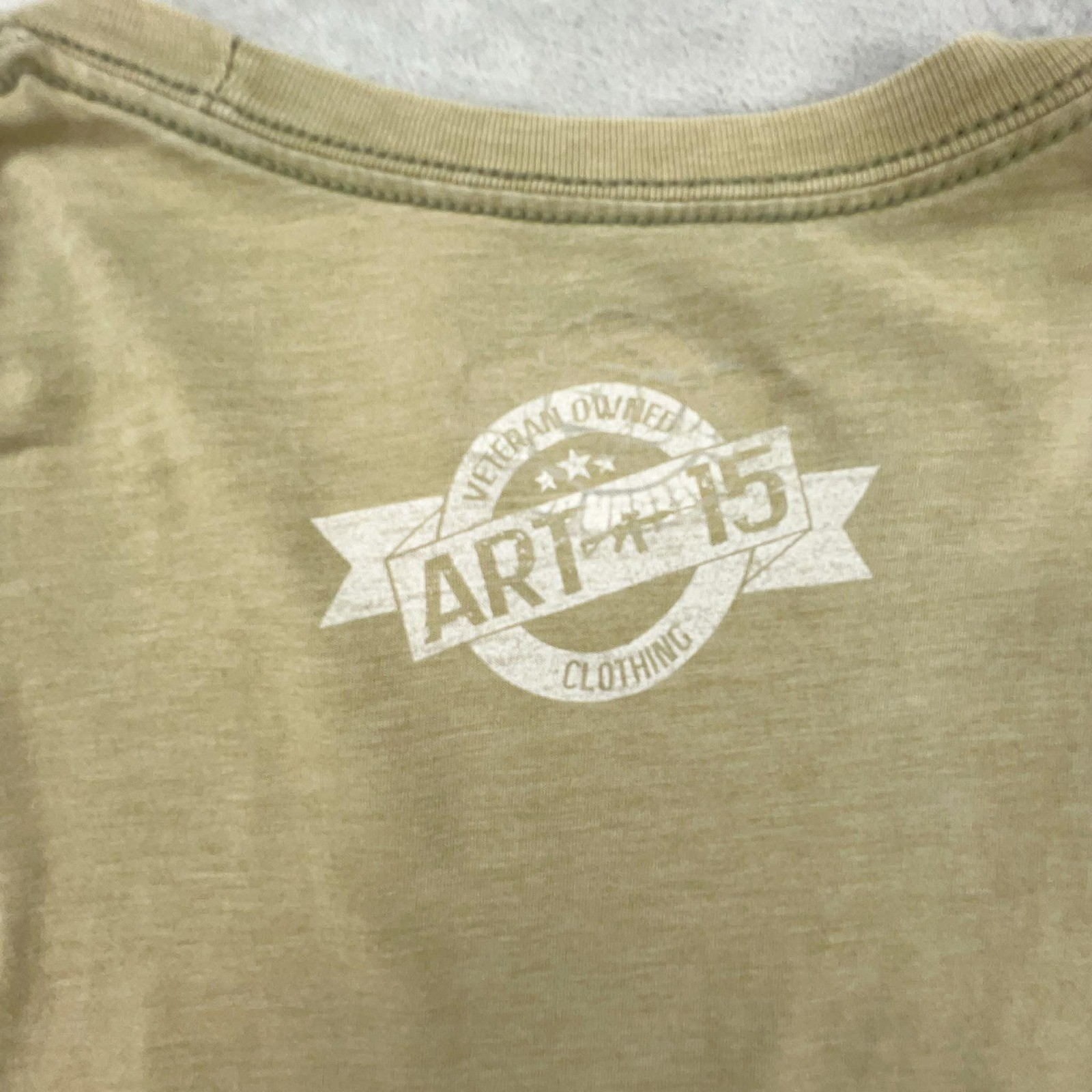 Art 15 Clothing Men's Large Tan Graphic T‑Shirt Veteran Owned Bearded Operator gallery