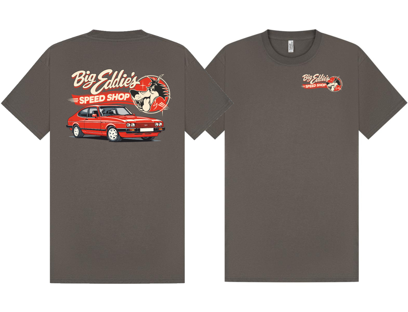 Red MK3 Ford Capri Personalised T Shirt Add Your Registration Retro Classic