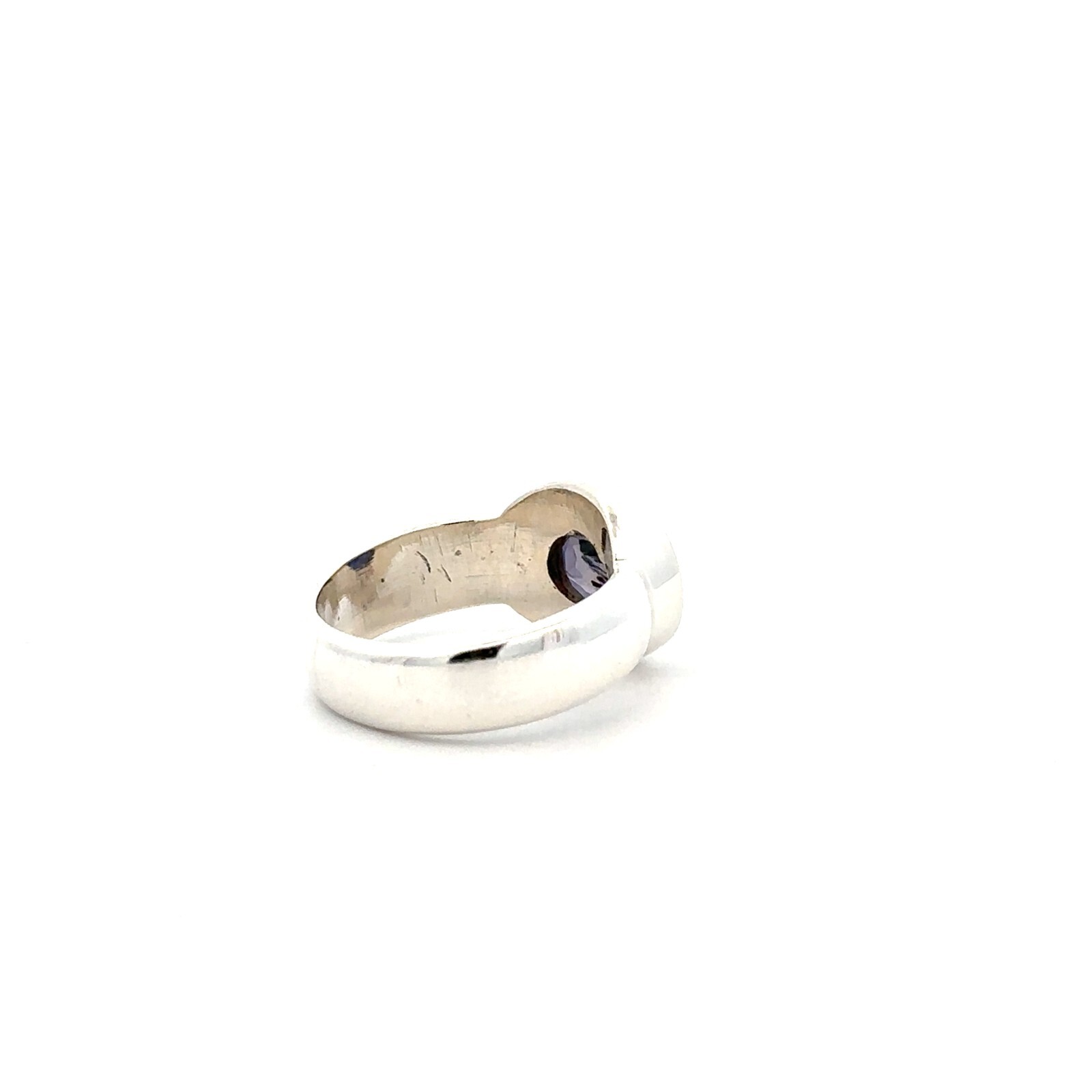 Sterling Silver Iolite Ring (Size 6) Stone 7 x 9 mm