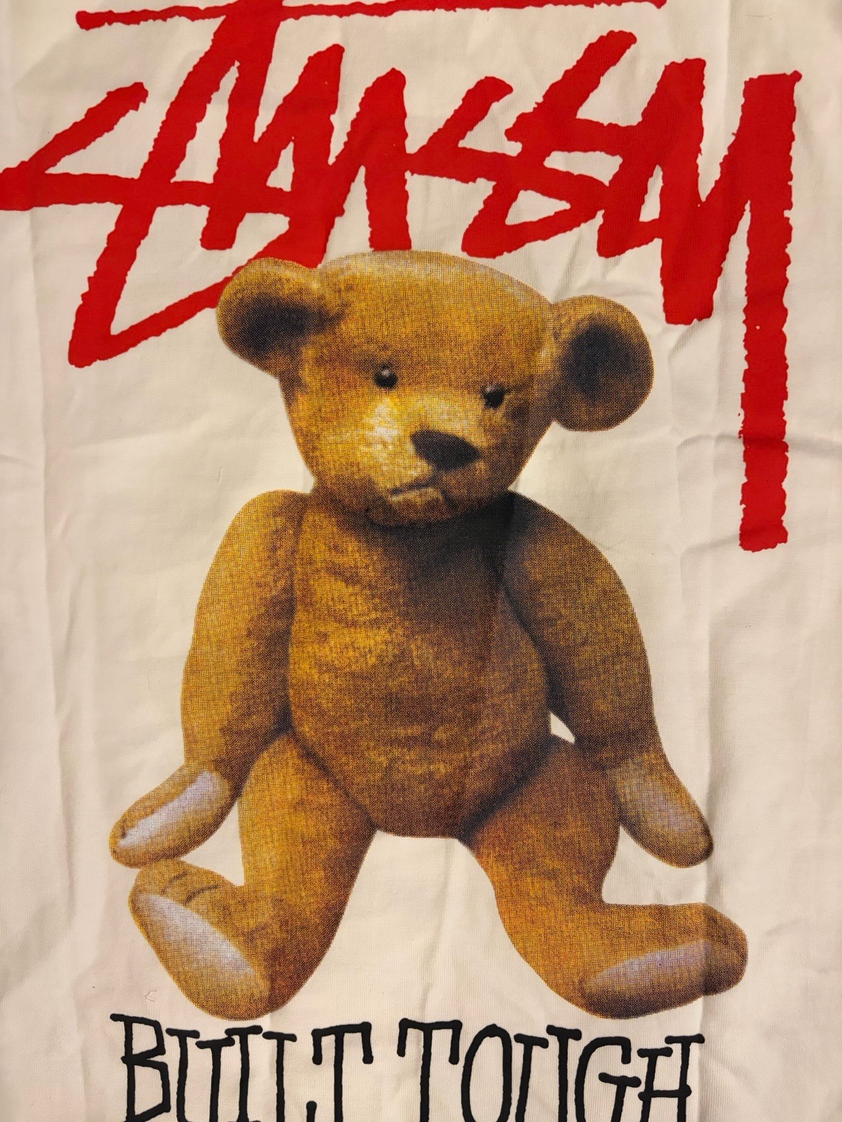 Stussy Shirt Built Tough Tee Tshirt White Size XXL Double Sided Streetwear ✅ gallery