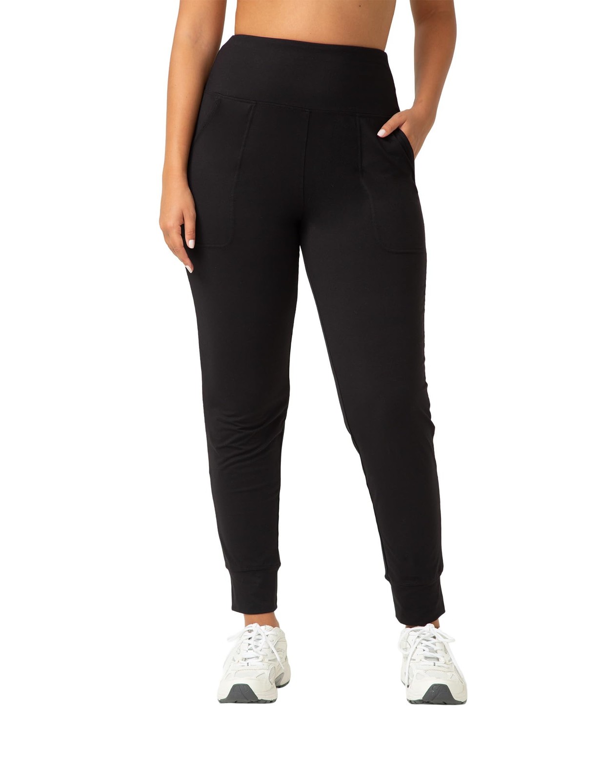 Women's Athletic Jogger for Women with 4-Way Stretch and Pockets Tapered High... gallery