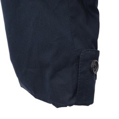 Burberry British Made Navy Collar Coat Wool Blend Men L Waist Belt Used