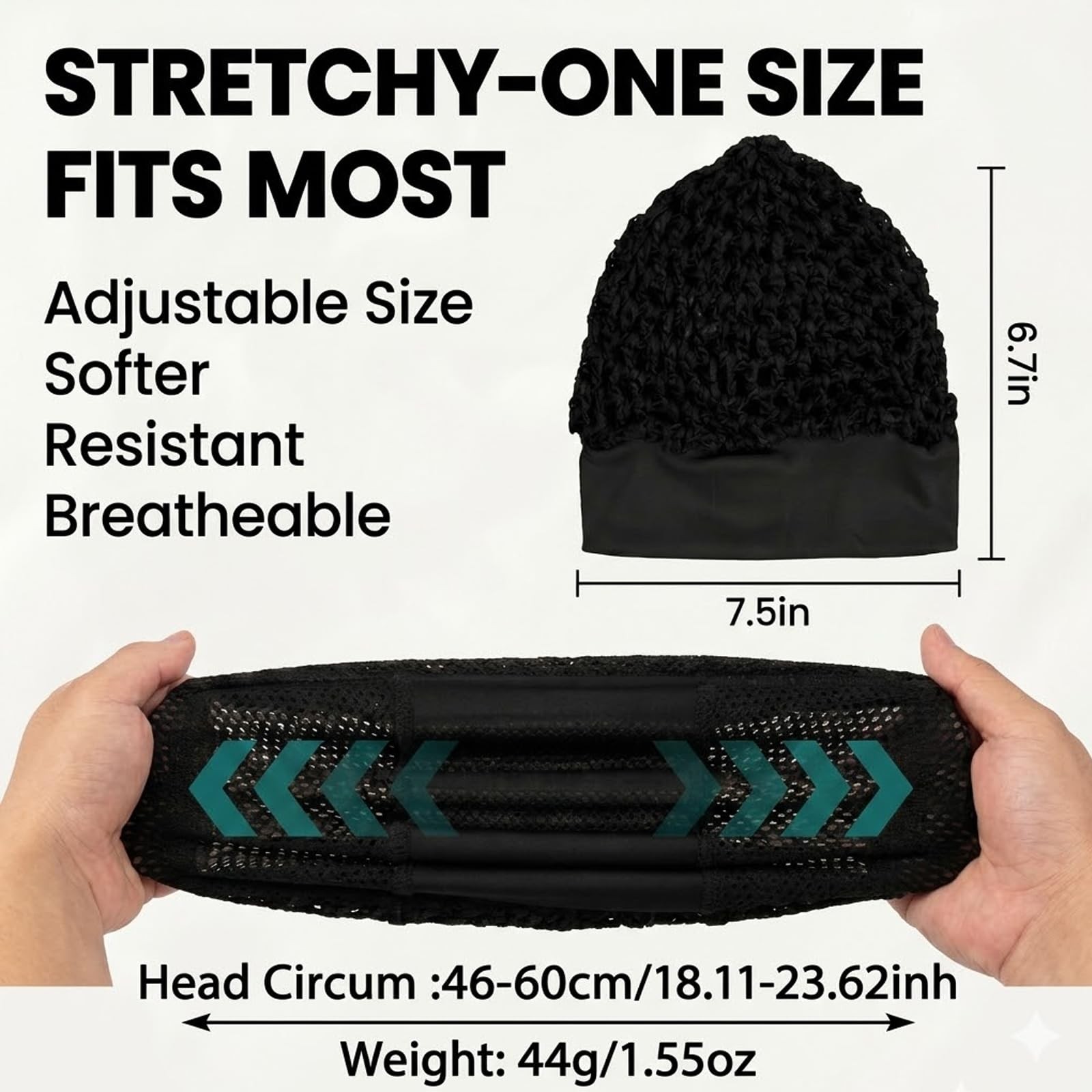 3 Packs Mesh Hair Net, Stretchy Elastic Hair Bonnet for Sleeping, No Marks & ... gallery