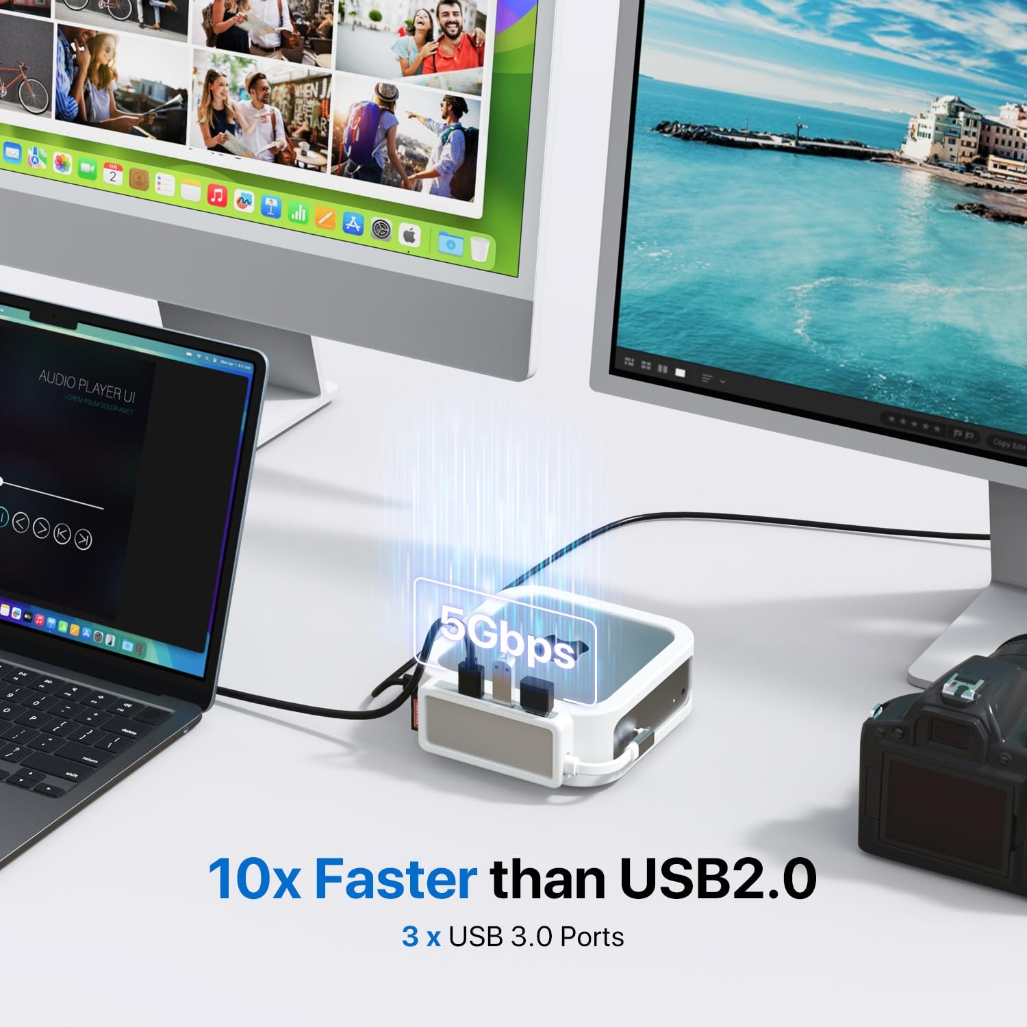 5 in 1 Docking Station Compatible with Mac mini M4 / Mac mini M4 Pro, Premium…