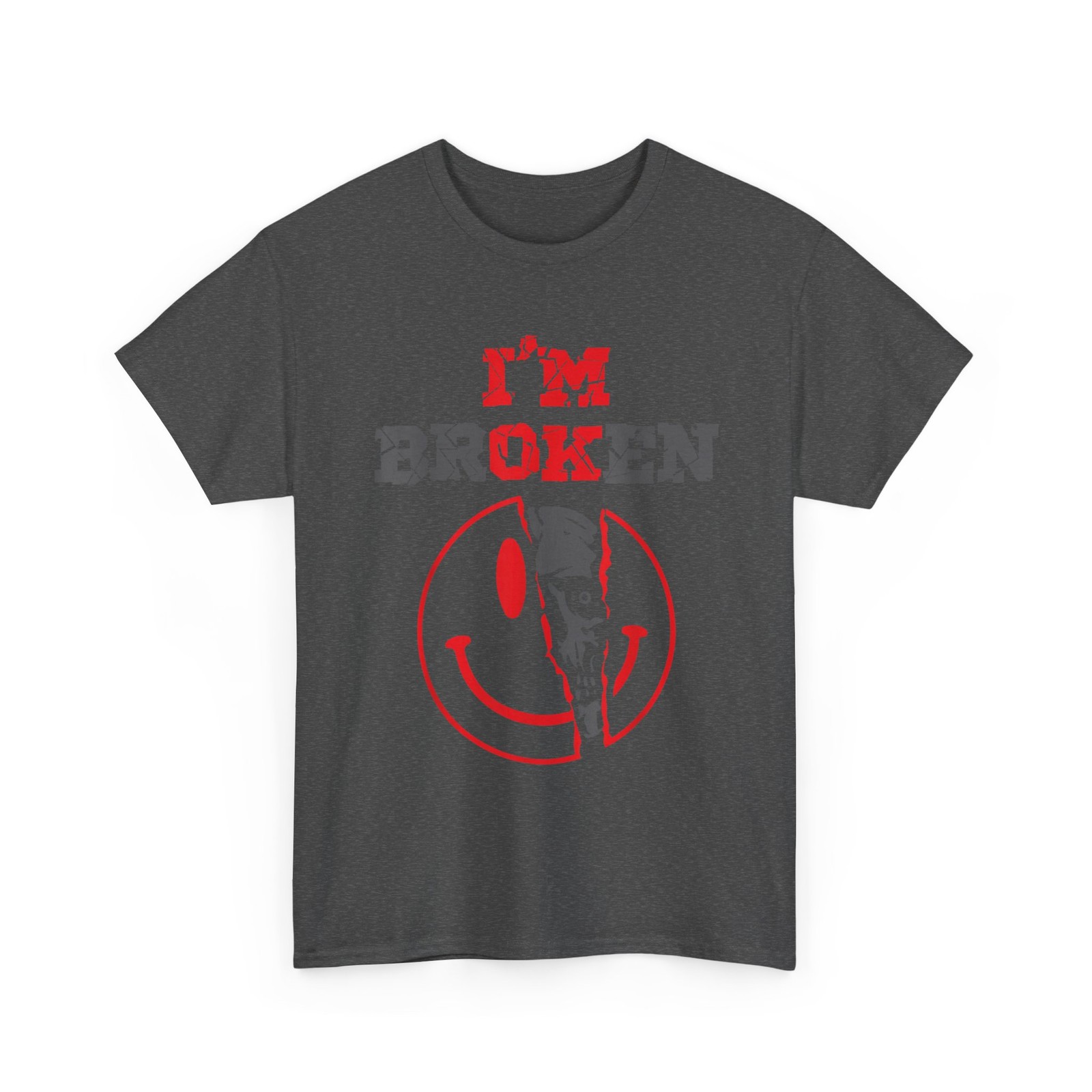 Confused Smile I'm Broken T-Shirt, I'm OK Broken T-Shirt gallery