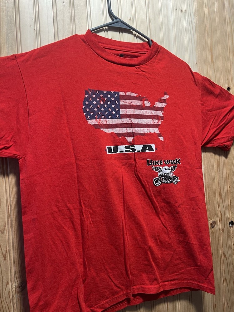 Daytona Beach Bikeweek 2014 Graphic Red Short Sleeve Medium/M T Shirt
