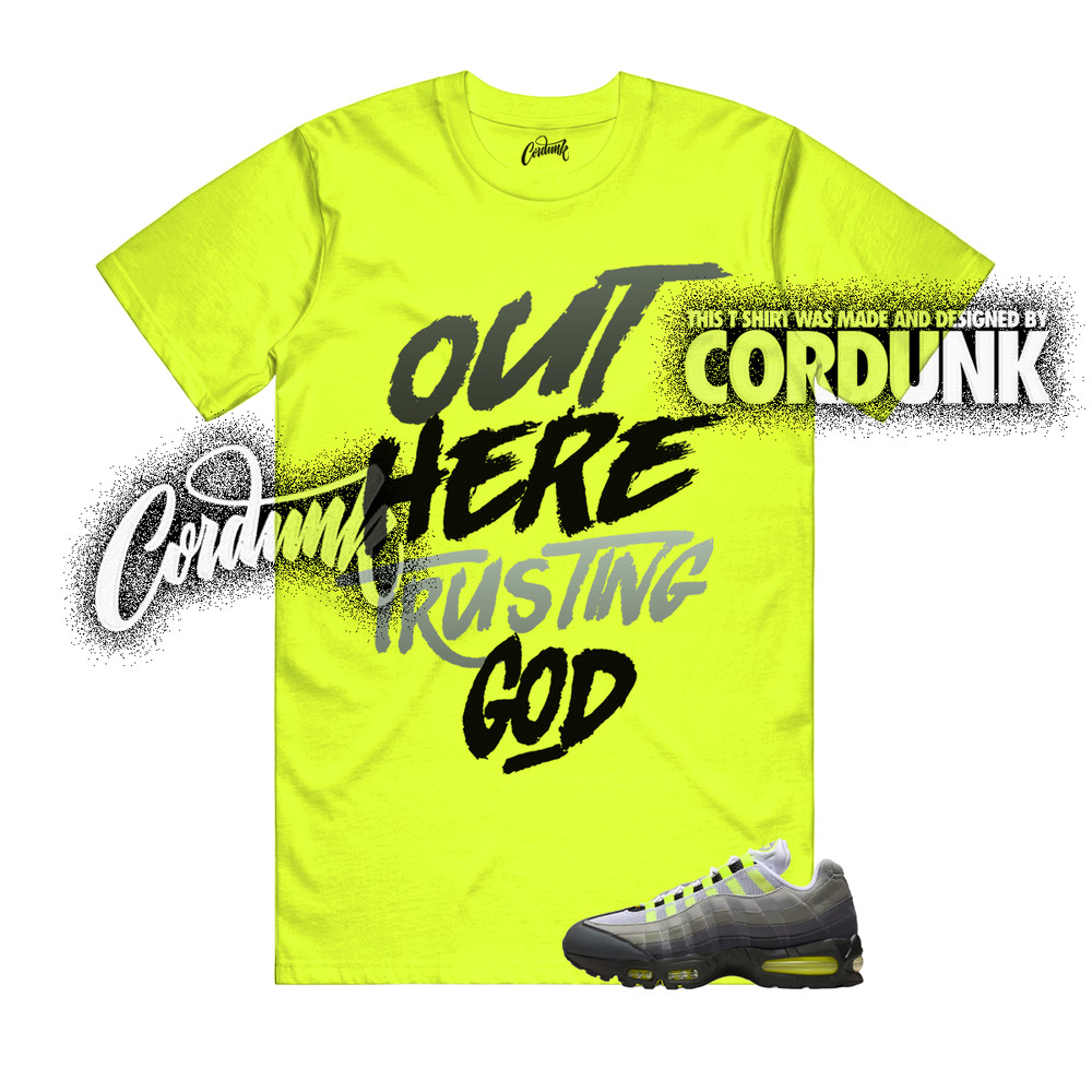Air Max 95 Big Bubble Neon Yellow Black Cool Grey OG 2026 T Shirt Match TG