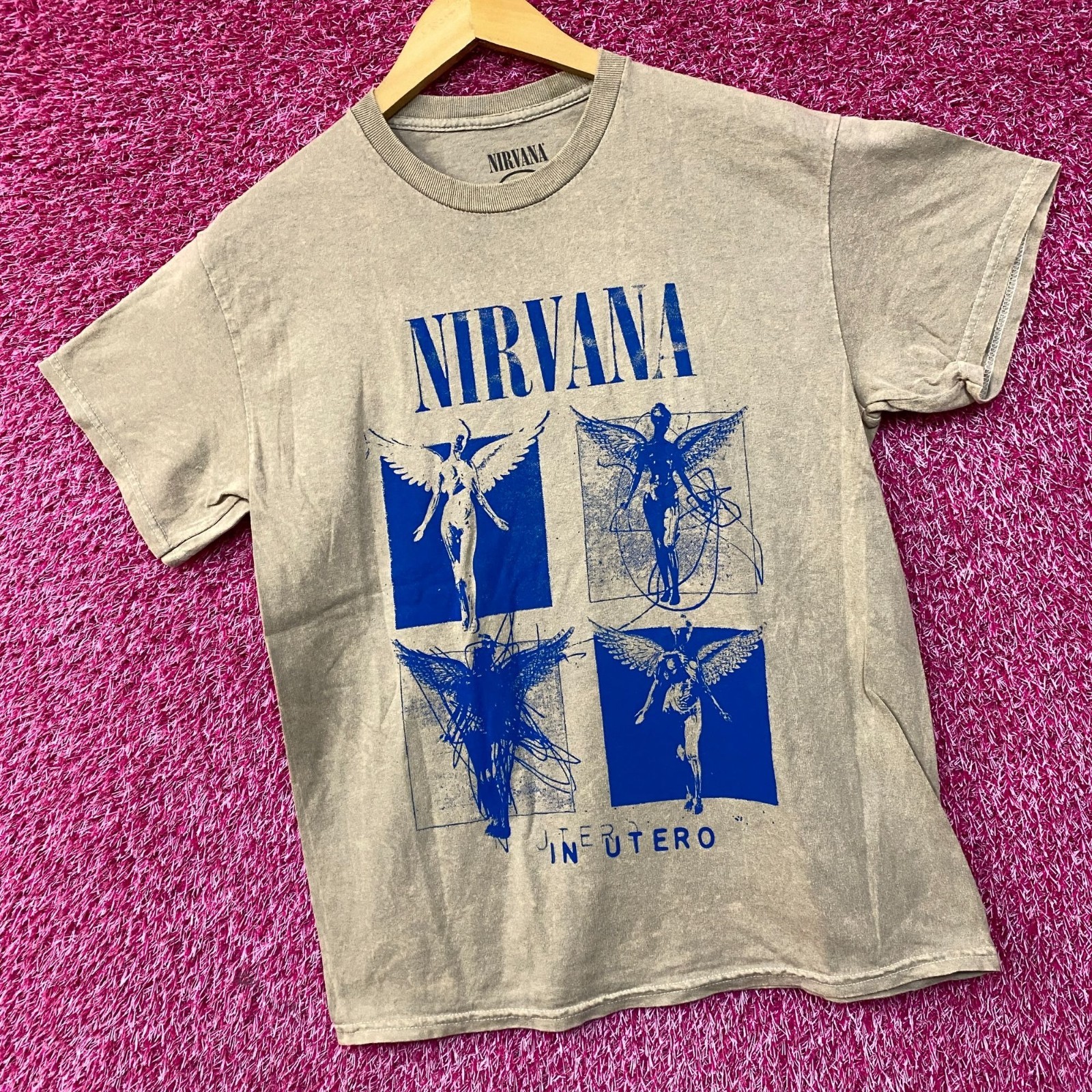 Nirvana In Utero Album Cover Pop Art Angel Grunge Band Tee Medium gallery