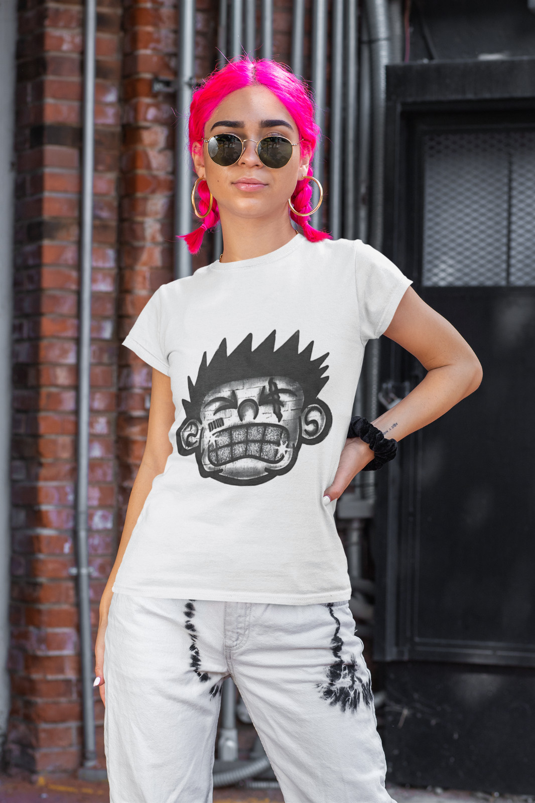 Streetwear Graphic Tee Black Men Vintage Hip Hop Punk T-Shirt Grunge Y2K Aesthet gallery