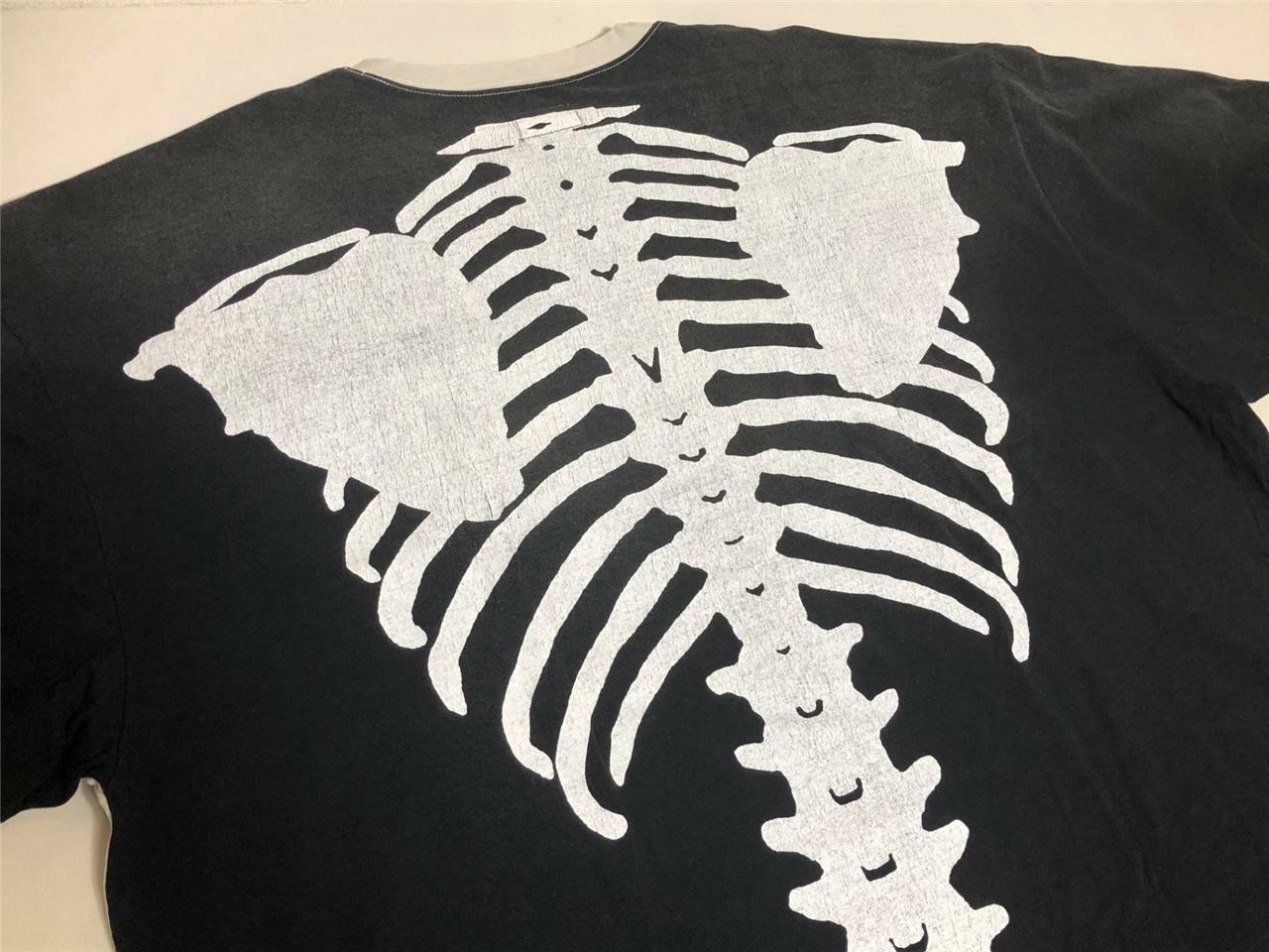 KAPITAL 2TONE BIG POCKET Tee BONE Skeleton black/natural new gallery